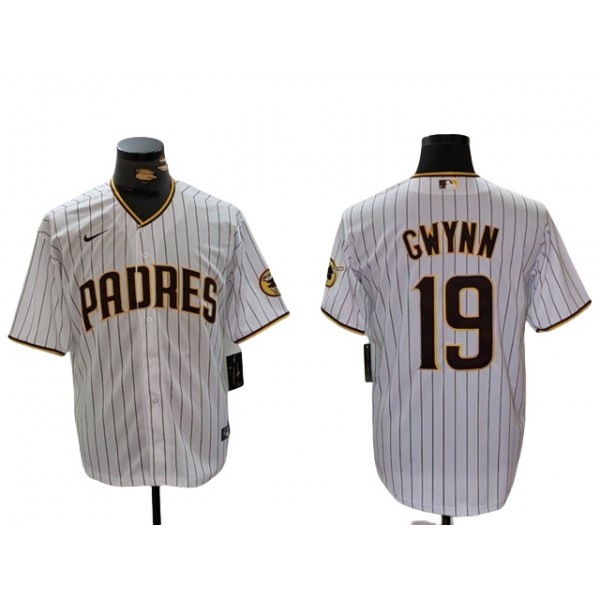 San Diego Padres #19 Tony Gwynn White Cool Base Jersey