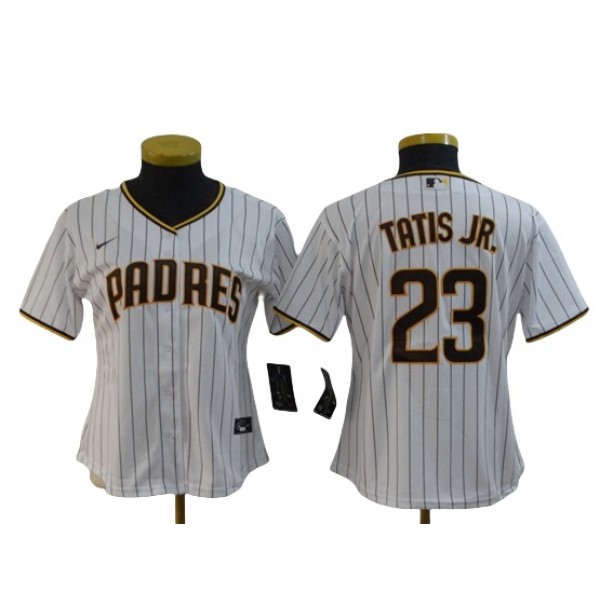 San Diego Padres #23 Fernando Tatis Jr. Women's White Cool Base Jersey