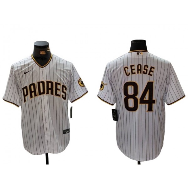 San Diego Padres #84 Dylan Cease White Pinstripe Limited Jersey