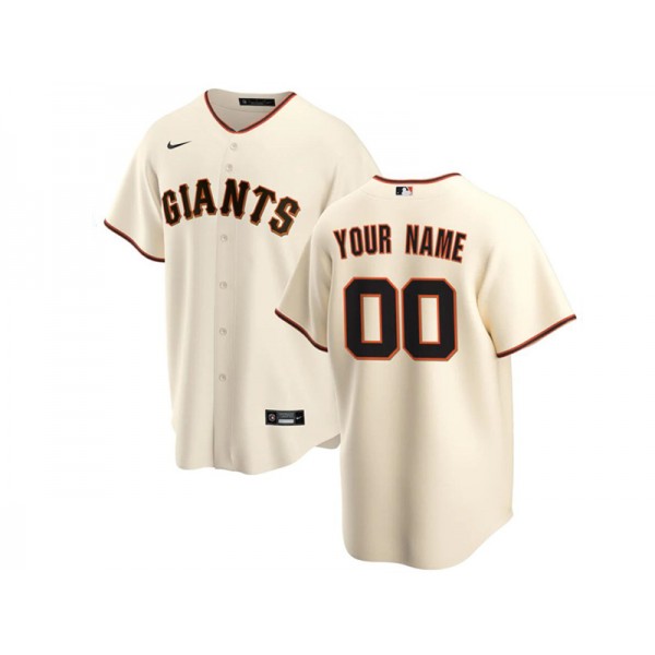 San Francisco Giants #00 Cream Cool Base Custom Jersey