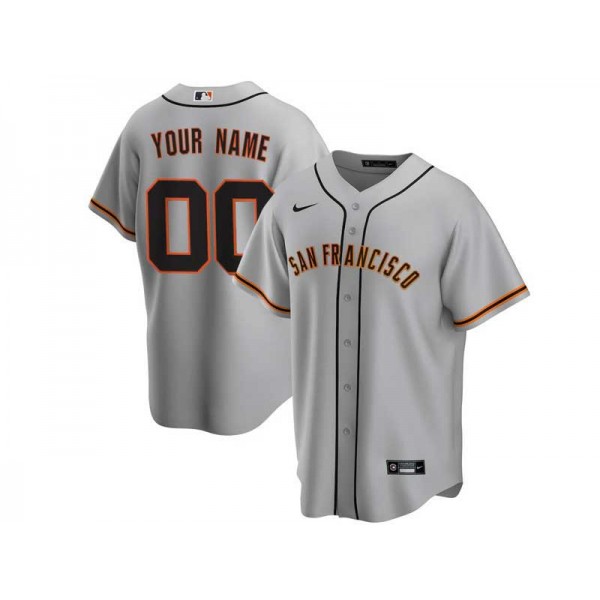 San Francisco Giants #00 Gray Cool Base Custom Jersey