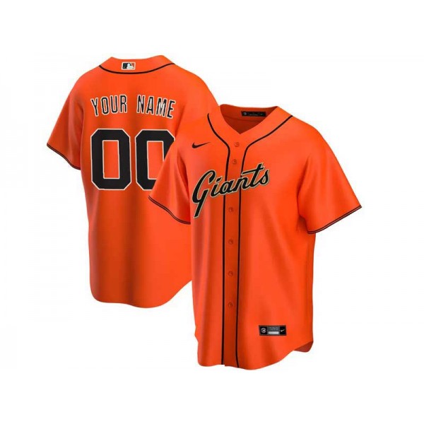 San Francisco Giants #00 Orange Cool Base Custom Jersey