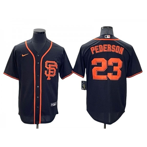 San Francisco Giants #23 Joc Pederson Black Cool Base Jersey