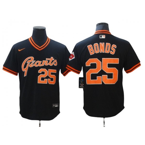 San Francisco Giants #25 Barry Bonds Vintage Black Jersey