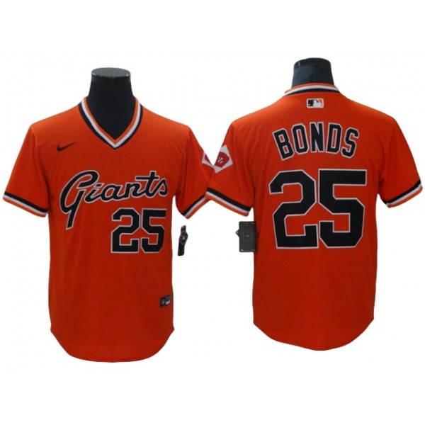 San Francisco Giants #25 Barry Bonds Vintage Orange Jersey