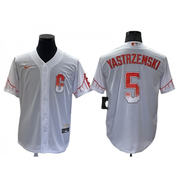 San Francisco Giants #5 Mike Yastrzemski White 2021 City Connect Jersey