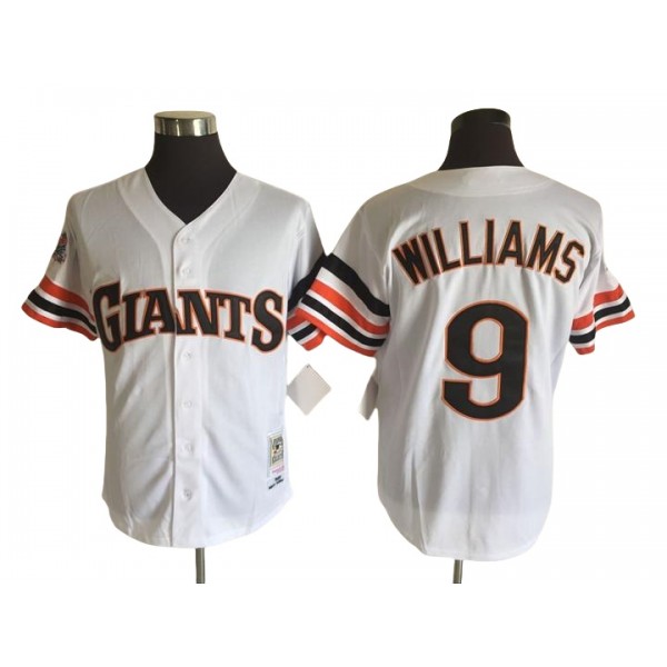 San Francisco Giants #9 Matt Williams White 1989 Throwback Jersey