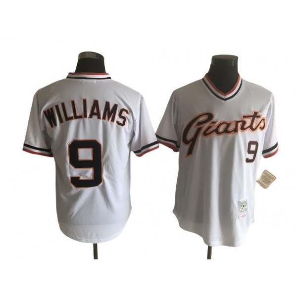 San Francisco Giants #9 Matt Williams Throwback White Pullover Jersey