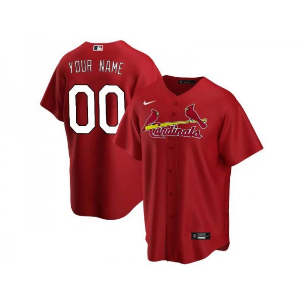 St. Louis Cardinals #00 Red Cool Base Custom Jersey