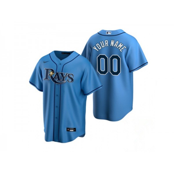  Tampa Bay Rays #00 Light Blue Cool Base Custom Jersey