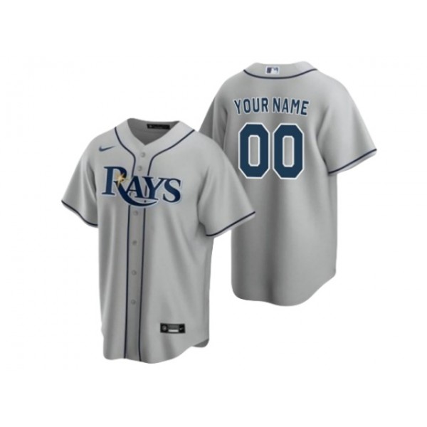  Tampa Bay Rays #00 Gray Cool Base Custom Jersey