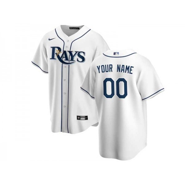  Tampa Bay Rays #00 White Cool Base Custom Jersey