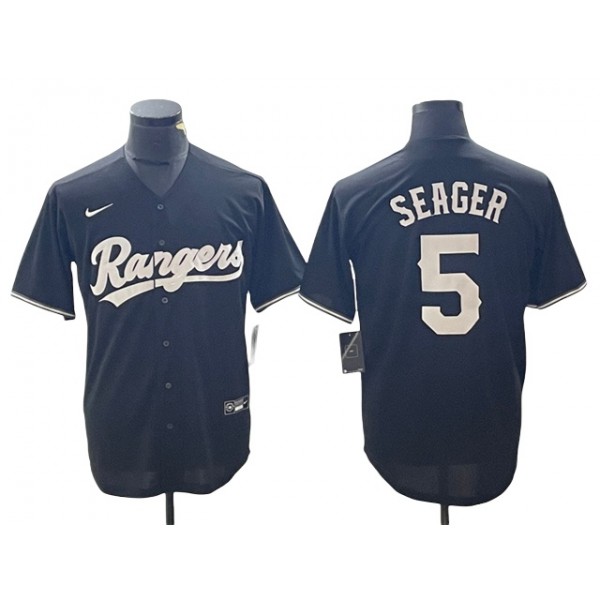 Texas Rangers #5 Corey Seager Black Cool Base Jersey