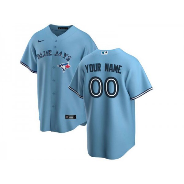 Toronto Blue Jays #00 Light Blue Cool Base Custom Jersey