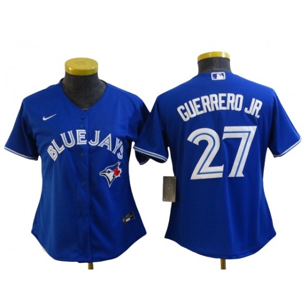 Toronto Blue Jays #27 Vladimir Guerrero Jr. Women's Blue Cool Base Jersey