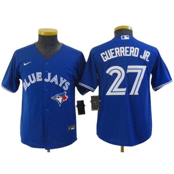 Toronto Blue Jays #27 Vladimir Guerrero Jr. Youth Blue Cool Base Jersey