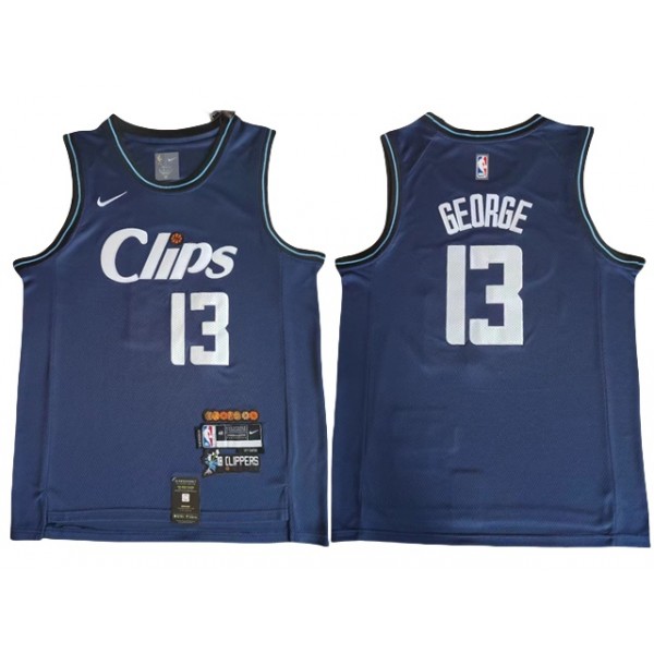 Los Angeles Clippers #13 Paul George 2023-24 Navy City Edition Swingman Jersey