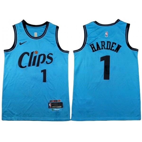 Los Angeles Clippers #1 James Harden 2024/25 Blue City Edition Swingman Jersey