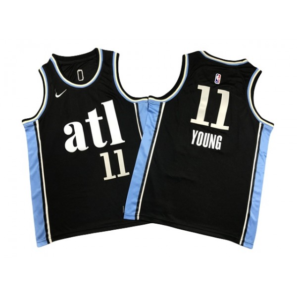 Atlanta Hawks #11 Trae Young Youth 2023-24 Black City Edition Swingman Jersey