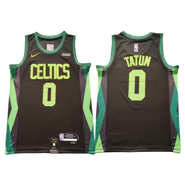 Boston Celtics #0 Jayson Tatum 2024-25 Black City Edition Swingman Jersey