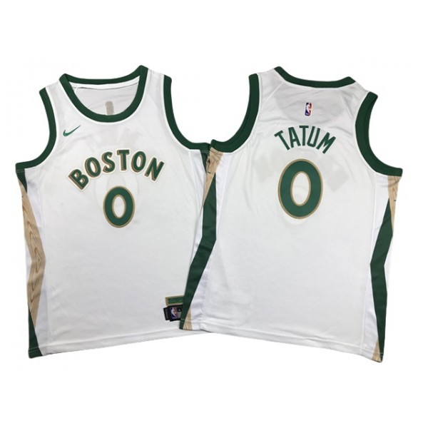 Boston Celtics #0 Jayson Tatum Youth 2023-24 White City Edition Swingman Jersey