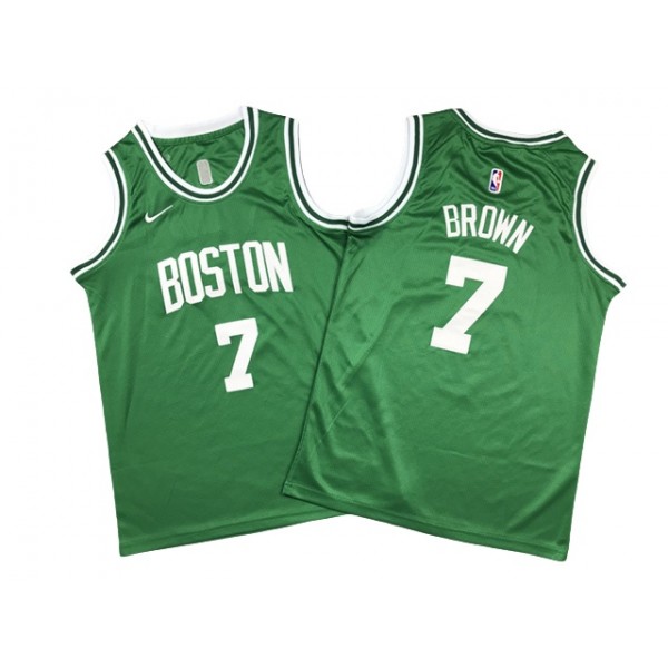 Boston Celtics #7 Jaylen Brown Youth 2023-24 White City Edition Swingman Jersey