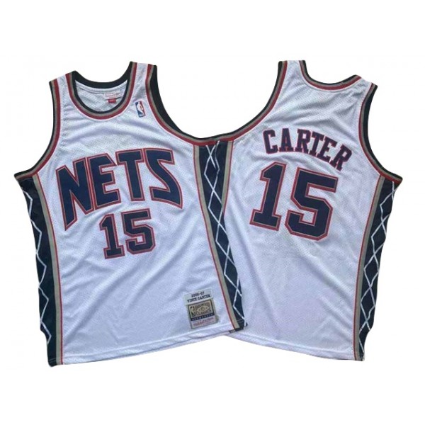 New Jersey Nets #15 Vince Carter 2006-07 White Hardwood Classics Jersey