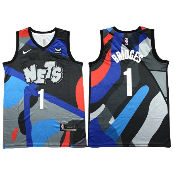 Brooklyn Nets #1 Mikal Bridges 2023-24 Black City Edition Swingman Jersey