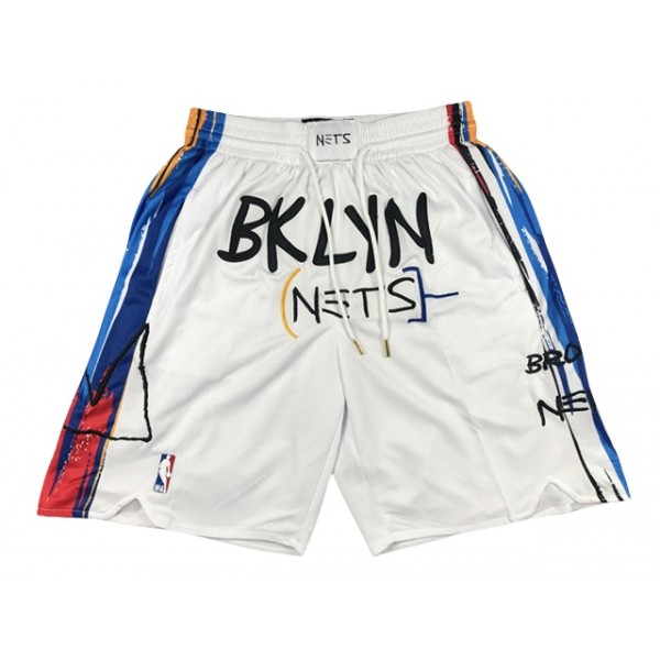 Brooklyn Nets "BKLYN Nets" White City Edition Basketball Shorts