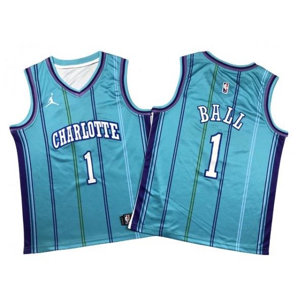 Charlotte Hornets #1 LaMelo Ball Youth 2023-24 Teal Classic Edition Swingman Jersey