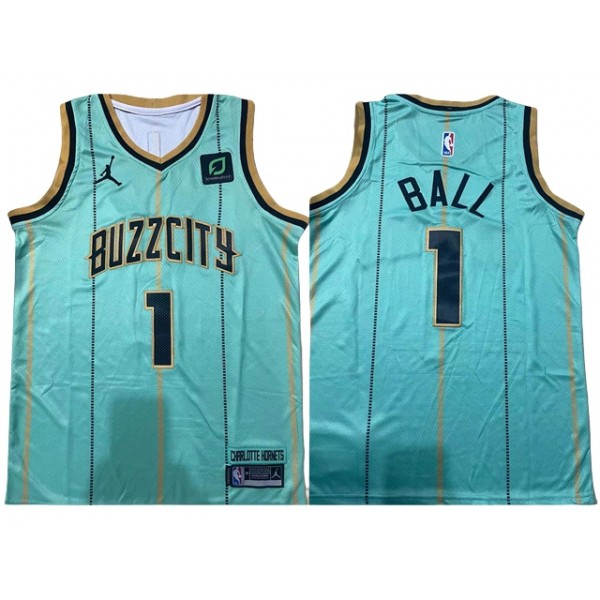 Charlotte Hornets #1 LaMelo Ball Youth Teal City Edition Swingman Jersey