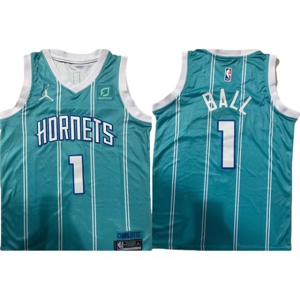 Charlotte Hornets #1 LaMelo Ball Youth Teal Swingman Jersey