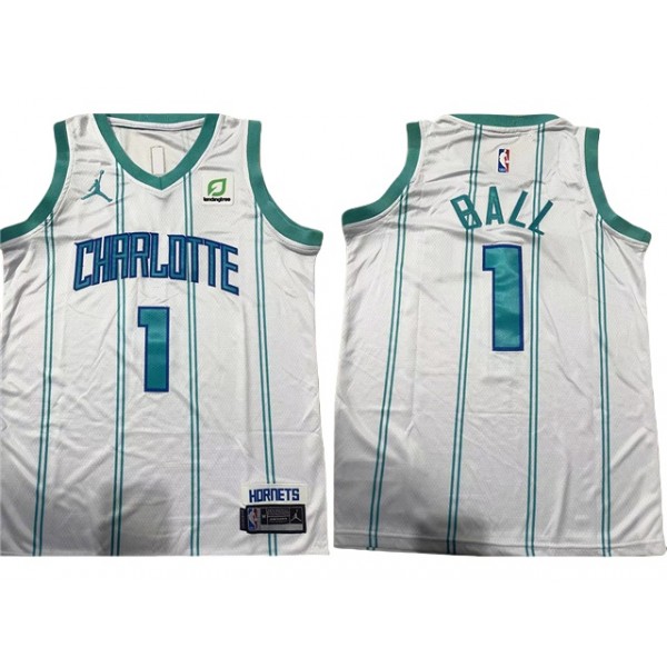 Charlotte Hornets #1 LaMelo Ball Youth White Swingman Jersey