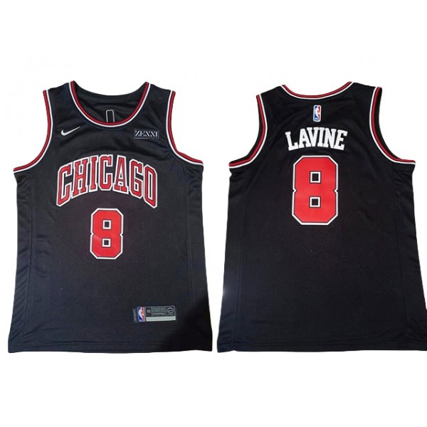 Chicago Bulls #8 Zach LaVine Black Swingman Jersey