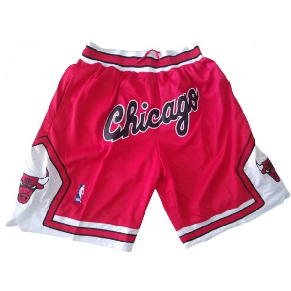 Chicago Bulls Just Don "Chicago" Red Basketball Shorts