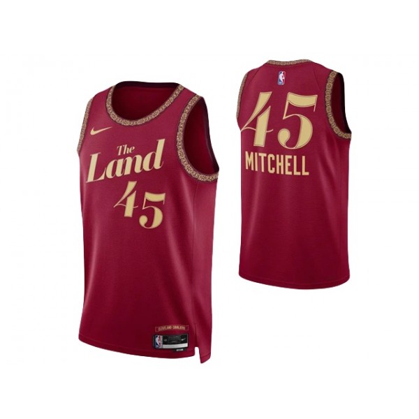 Cleveland Cavaliers #45 Donovan Mitchell 2023-24 Wine City Edition Swingman Jersey