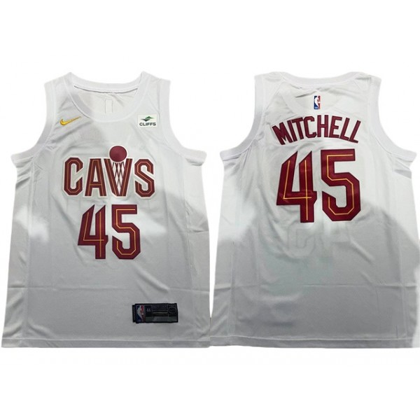 Cleveland Cavaliers #45 Donovan Mitchell White Swingman Jersey