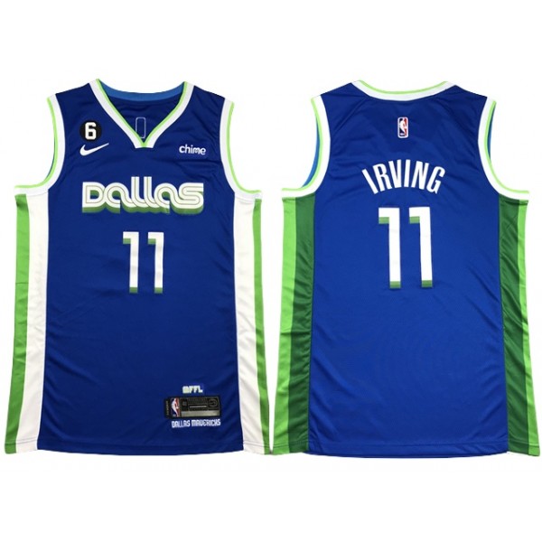 Dallas Mavericks #11 Kyrie Irving 2022-23 Blue City Edition Swingman Jersey