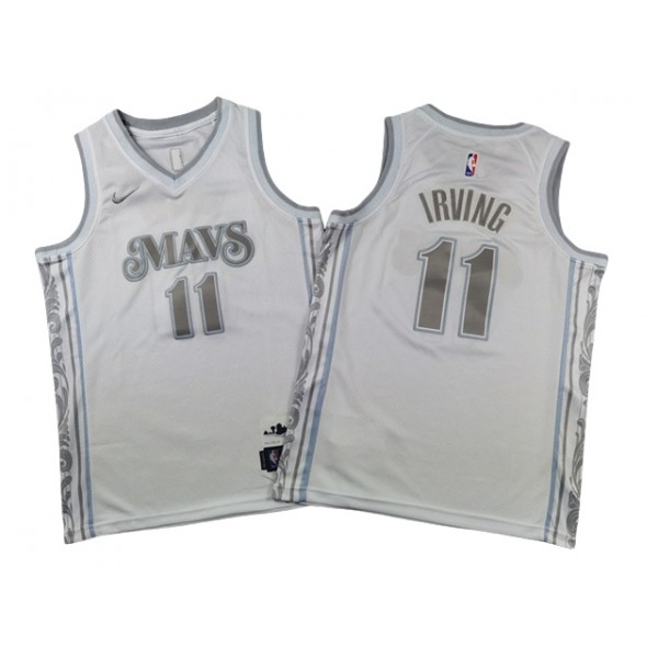 Dallas Mavericks #11 Kyrie Irving Youth 2024/25 White City Edition Swingman Jersey