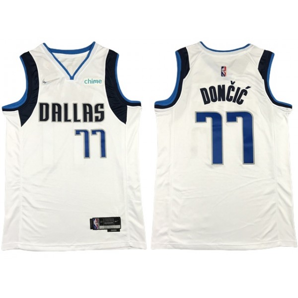 Dallas Mavericks #77 Luka Doncic White Swingman Jersey