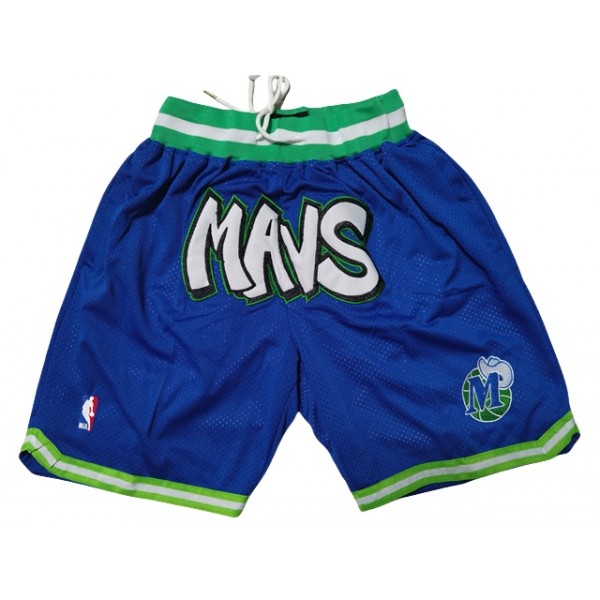 Dallas Mavericks Just Don "Mavs" Blue Basketball Shorts