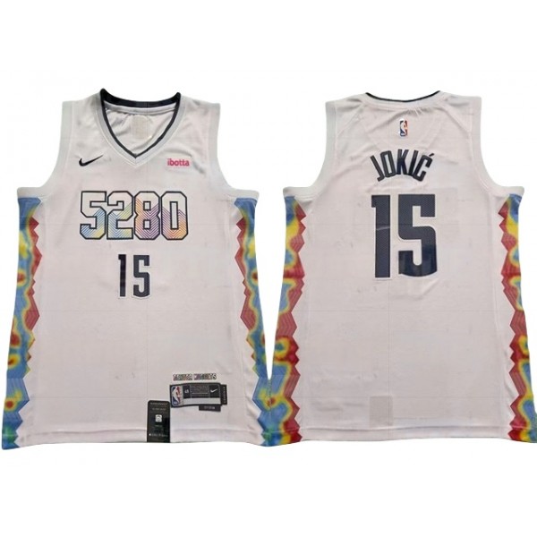 Denver Nuggets #15 Nikola Jokic 2024-25 White City Edition Swingman Jersey