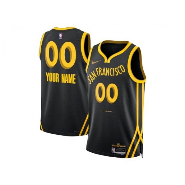 Golden State Warriors #00 Black 2023/24 City Edition Swingman Custom Jersey