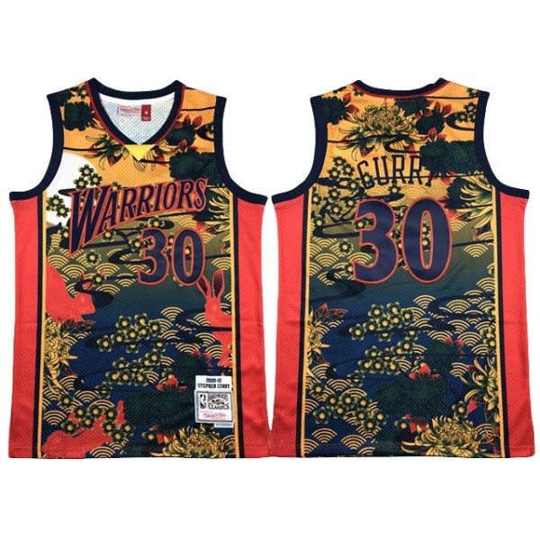 Golden State Warriors #30 Stephen Curry Year Of the Rabbit Hardwood Classics Jersey