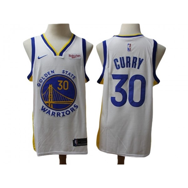 Golden State Warriors #30 Stephen Curry Youth White Swingman Jersey