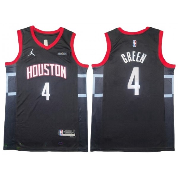 Houston Rockets #4 Jalen Green Black Swingman Jersey