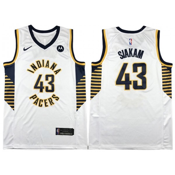 Indiana Pacers #43 Pascal Siakam White Swingman Jersey