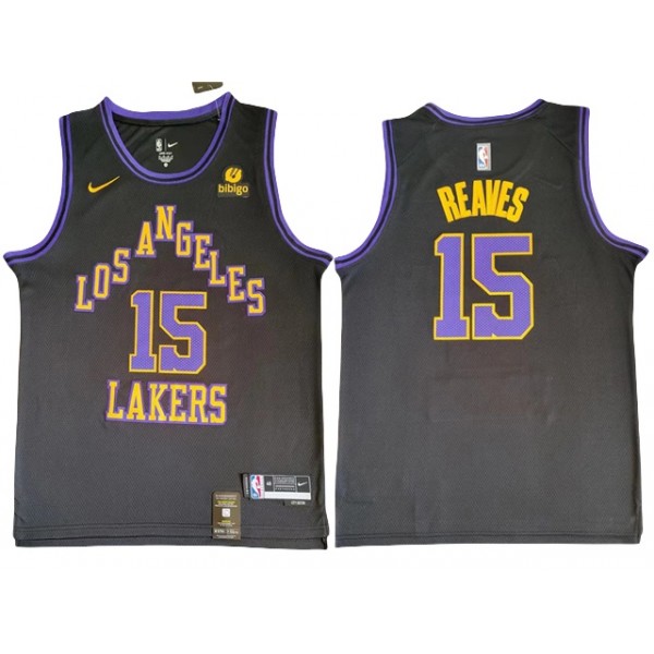 Los Angeles Lakers #15 Austin Reaves 2023-24 Black City Edition Swingman Jersey