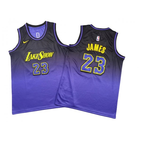 Los Angeles Lakers #23 Lebron James Youth 2024/25 Purple City Edition Swingman Jersey