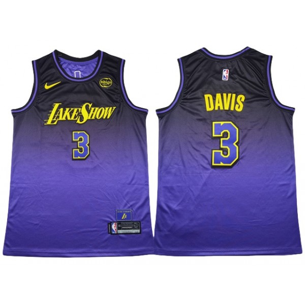 Los Angeles Lakers #3 Anthony Davis Black 2023/24 City Edition Swingman Jersey